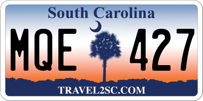 SC license plate MQE427