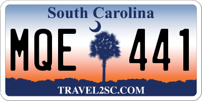 SC license plate MQE441
