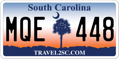 SC license plate MQE448