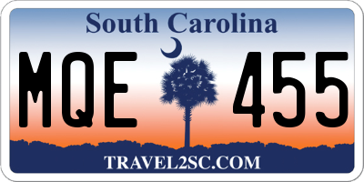 SC license plate MQE455