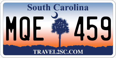 SC license plate MQE459