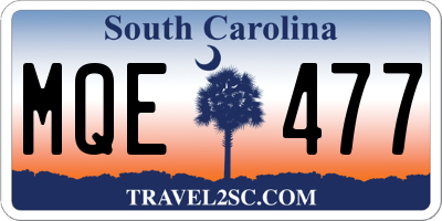 SC license plate MQE477