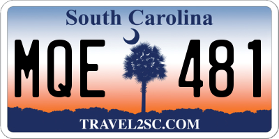 SC license plate MQE481