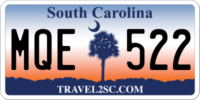 SC license plate MQE522