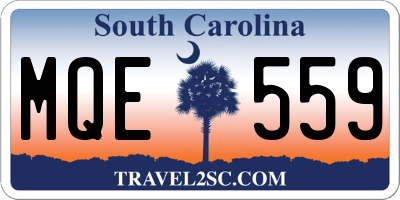 SC license plate MQE559