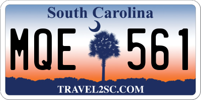 SC license plate MQE561