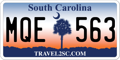 SC license plate MQE563