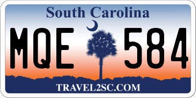 SC license plate MQE584
