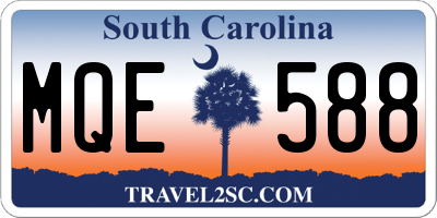 SC license plate MQE588