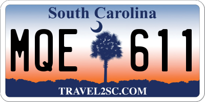 SC license plate MQE611