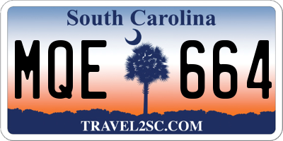 SC license plate MQE664