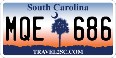 SC license plate MQE686