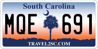 SC license plate MQE691