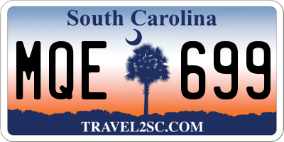 SC license plate MQE699