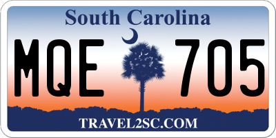 SC license plate MQE705