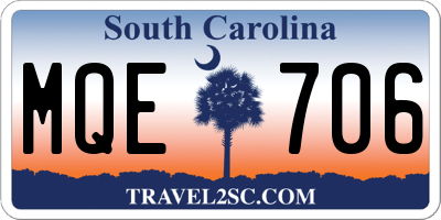 SC license plate MQE706