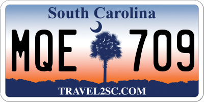 SC license plate MQE709