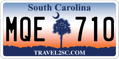 SC license plate MQE710