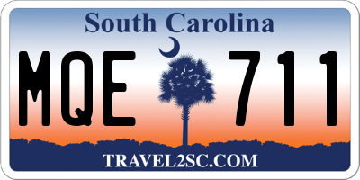 SC license plate MQE711