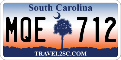 SC license plate MQE712
