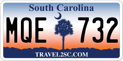 SC license plate MQE732