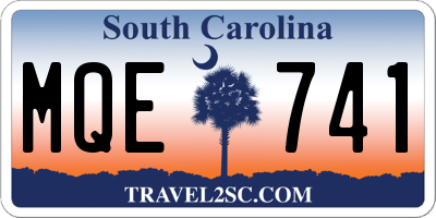 SC license plate MQE741
