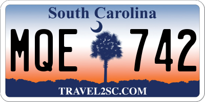 SC license plate MQE742