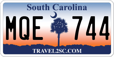 SC license plate MQE744