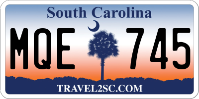 SC license plate MQE745