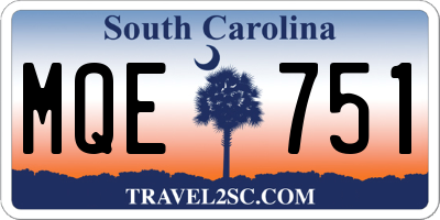SC license plate MQE751