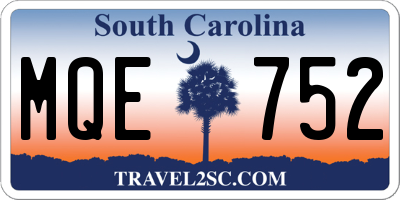 SC license plate MQE752