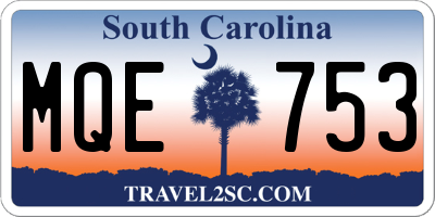 SC license plate MQE753
