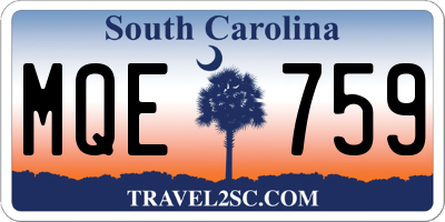 SC license plate MQE759