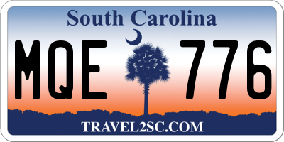 SC license plate MQE776