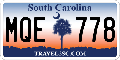 SC license plate MQE778