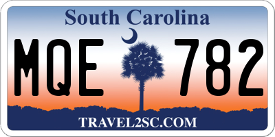 SC license plate MQE782