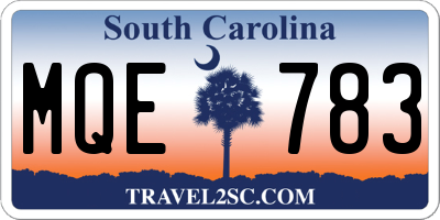 SC license plate MQE783
