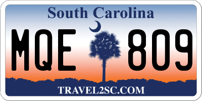 SC license plate MQE809