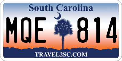 SC license plate MQE814