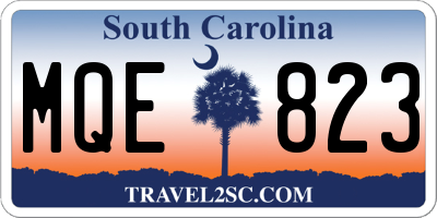 SC license plate MQE823