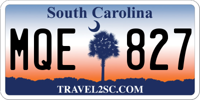 SC license plate MQE827