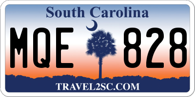 SC license plate MQE828