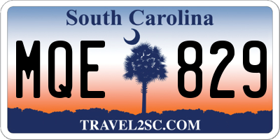 SC license plate MQE829