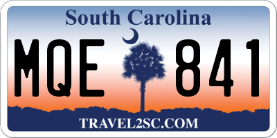 SC license plate MQE841