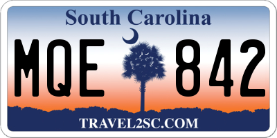 SC license plate MQE842