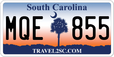 SC license plate MQE855