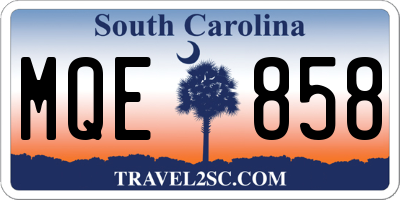 SC license plate MQE858