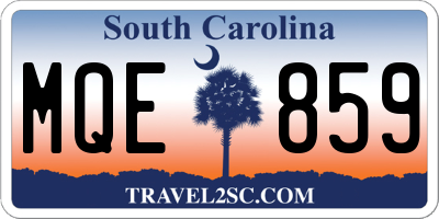 SC license plate MQE859