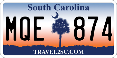 SC license plate MQE874