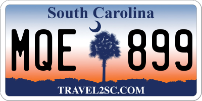 SC license plate MQE899